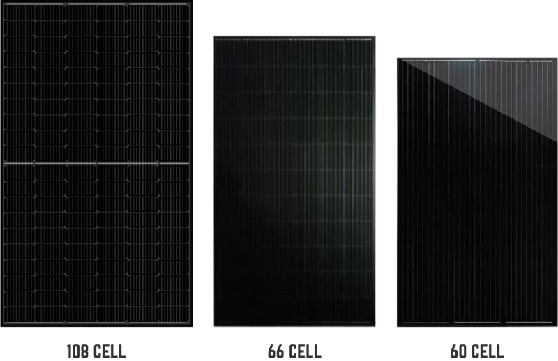 100, 66 and 60 cell solar panels