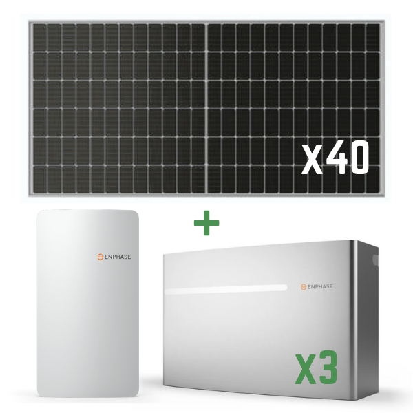 16.0 kW Solar Kit with Enphase Microinverters and 30 kWh Encharge Lithium Battery