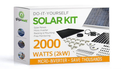 2kW DIY Solar Panel Kit with Microinverters (2000 Watt)